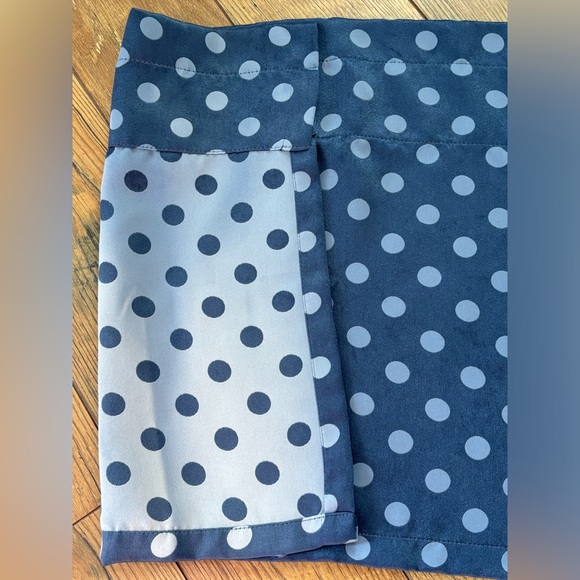 Navy Polka Dot Window Valances, set of 3 - Picture 3 of 6